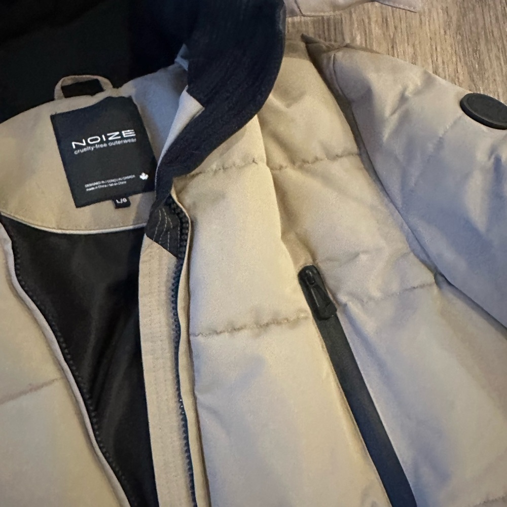 Noize Men's Beige Puffer Jacket